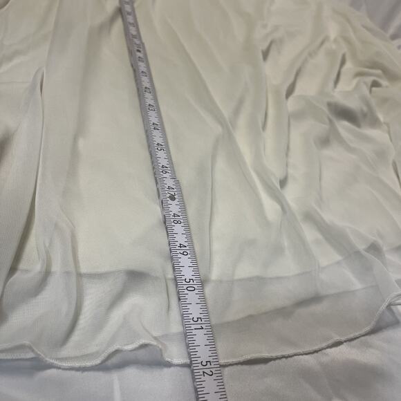 B. Smart Chiffon Gown Women 13/14 Ivory Formal - Picture 8 of 14